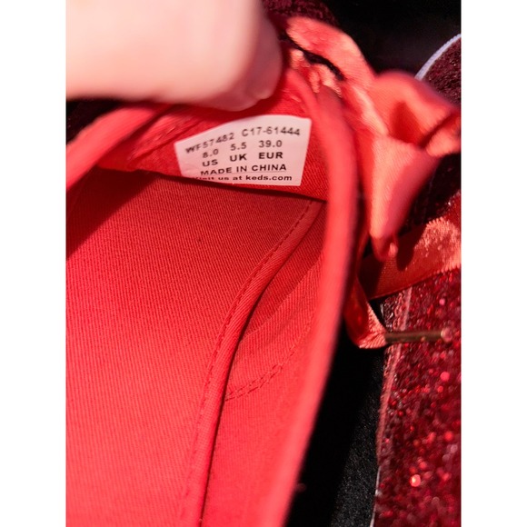 These are the Keds x Kate Spade New York Champion Glitter sneakers. - Picture 9 of 10